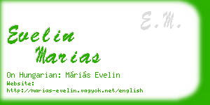 evelin marias business card
