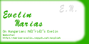 evelin marias business card